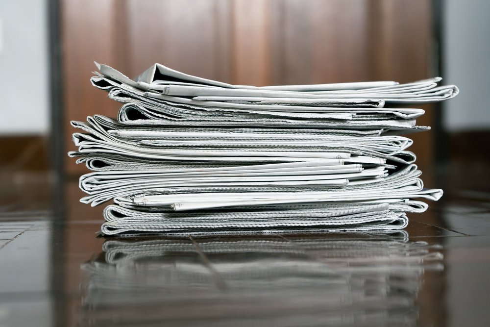A pile of newspapers