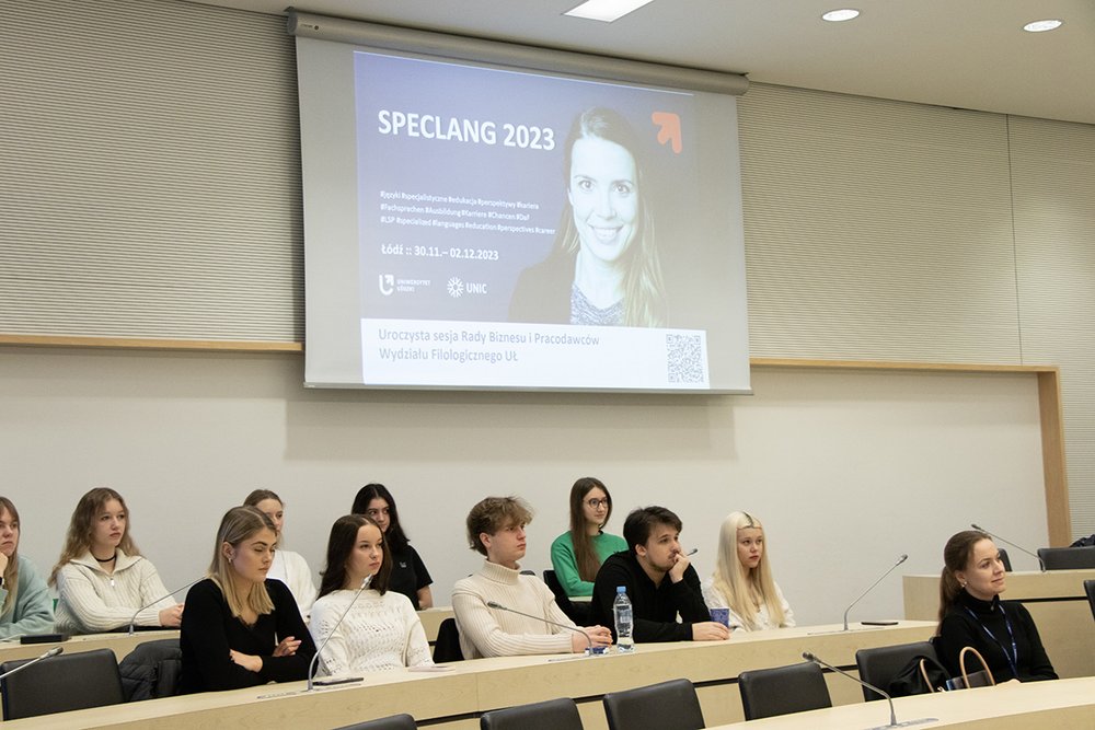 Studenci podczas konferencji